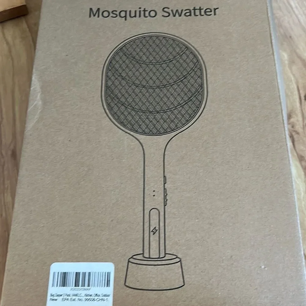 Mosquito Racket USB Rechargeable Fly Zapper Swatter Lamp - Picture 1 of 6